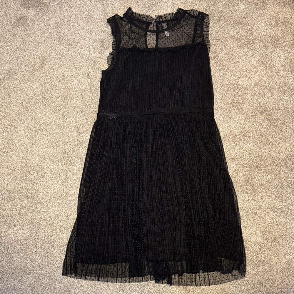 Xhilaration Elegant Black Mesh Dress
